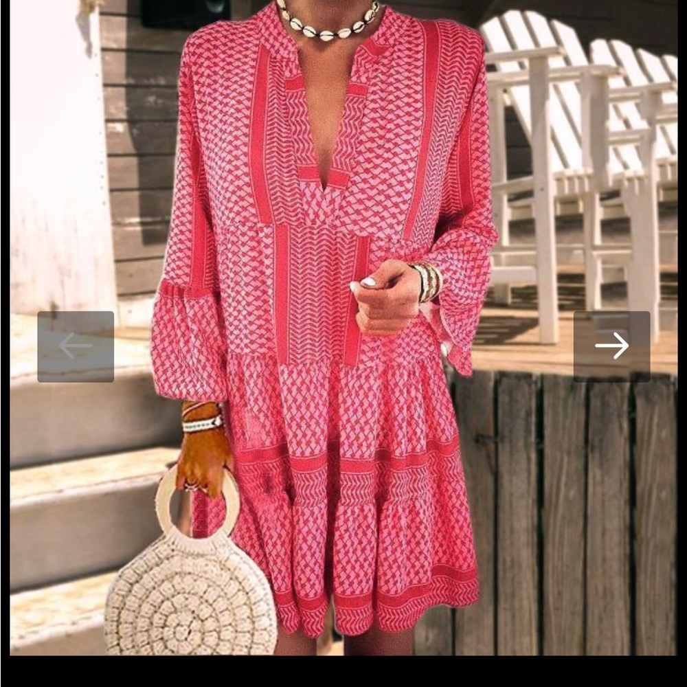 Geo Print Dress- Lg